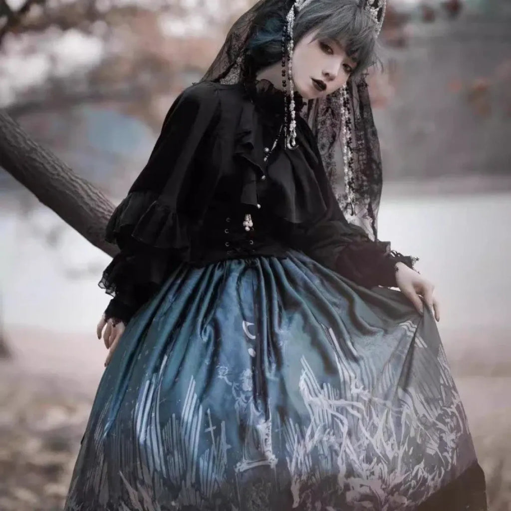 Kawaii Lace Lantern Sleeve Blouse - Women’s Clothing & Accessories - Blouses - 9