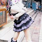 Lace Layered Skirt – Harajuku Punk Lolita Mini - Bottoms - Short - Round - Skirts - 3