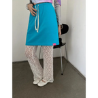 Y2K Lace Mesh Flare Pants with High Waist - Bottoms - Pants - 4