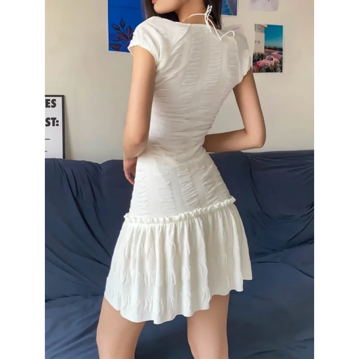 Halter Lace Mini Dress - All Dresses - mini dress - 5