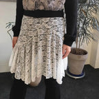 Asymmetrical Vintage Lace Overlay Skirt - Bottoms - Skirts - 1