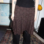 Asymmetrical Vintage Lace Overlay Skirt - Bottoms - Skirts - 6