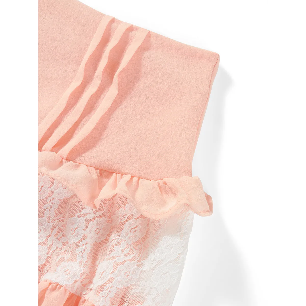 High-Waist Lace Ruffle Mini Skirt - Summer A-Line Patchwork - Bottoms - Skirt - 15