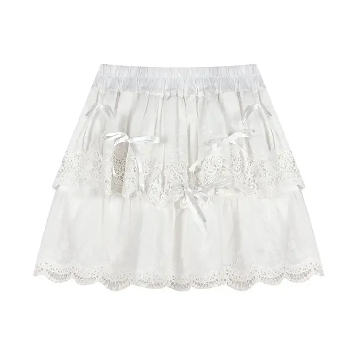 Kawaii Lace Ruffle Mini Skirt - Bottoms - Skirts - 6