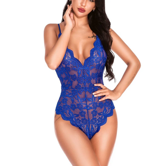 Lace V-Neck One Piece Teddies - Sexy Products - 1