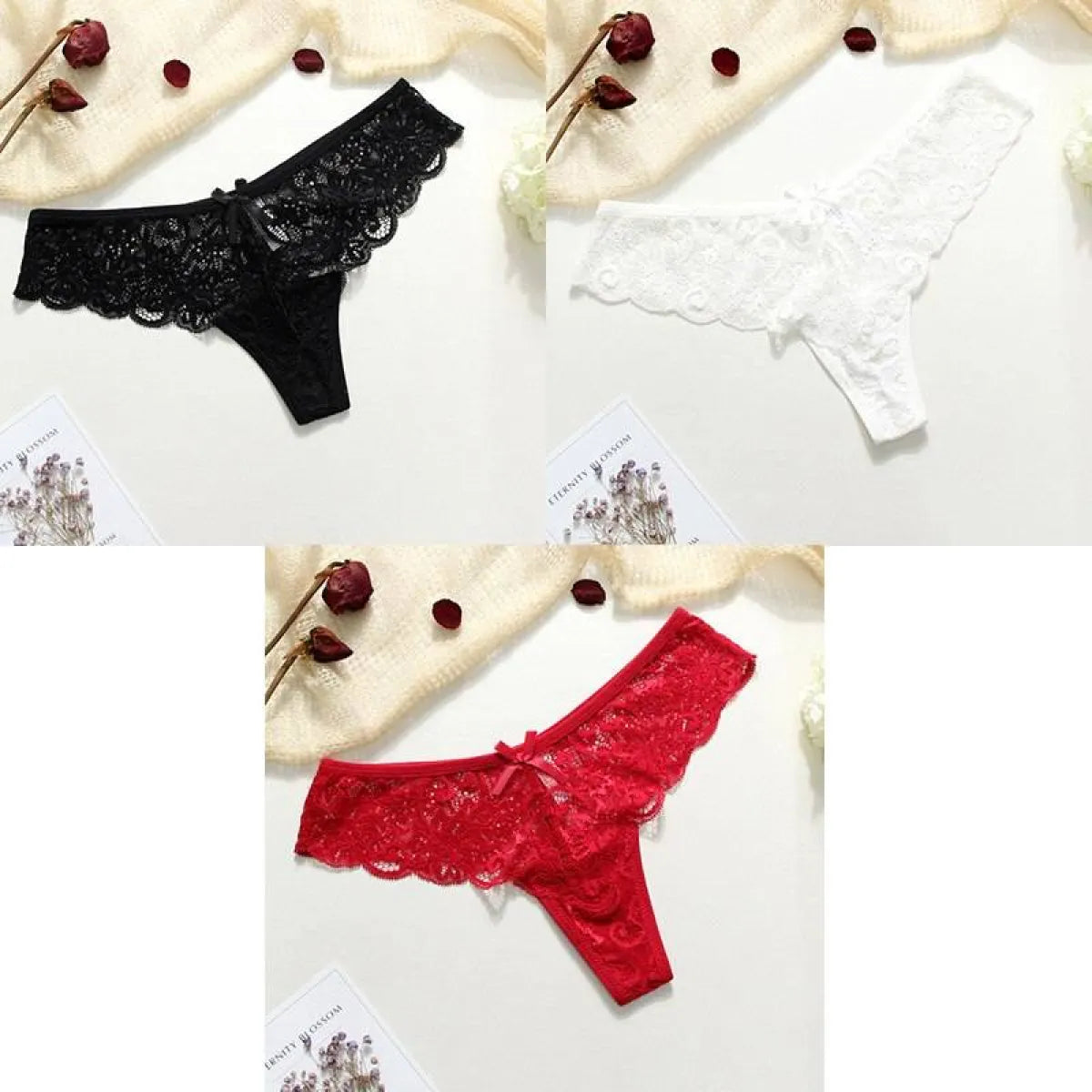 Lace Thongs - 3 Piece - Women’s Clothing & Accessories - 10