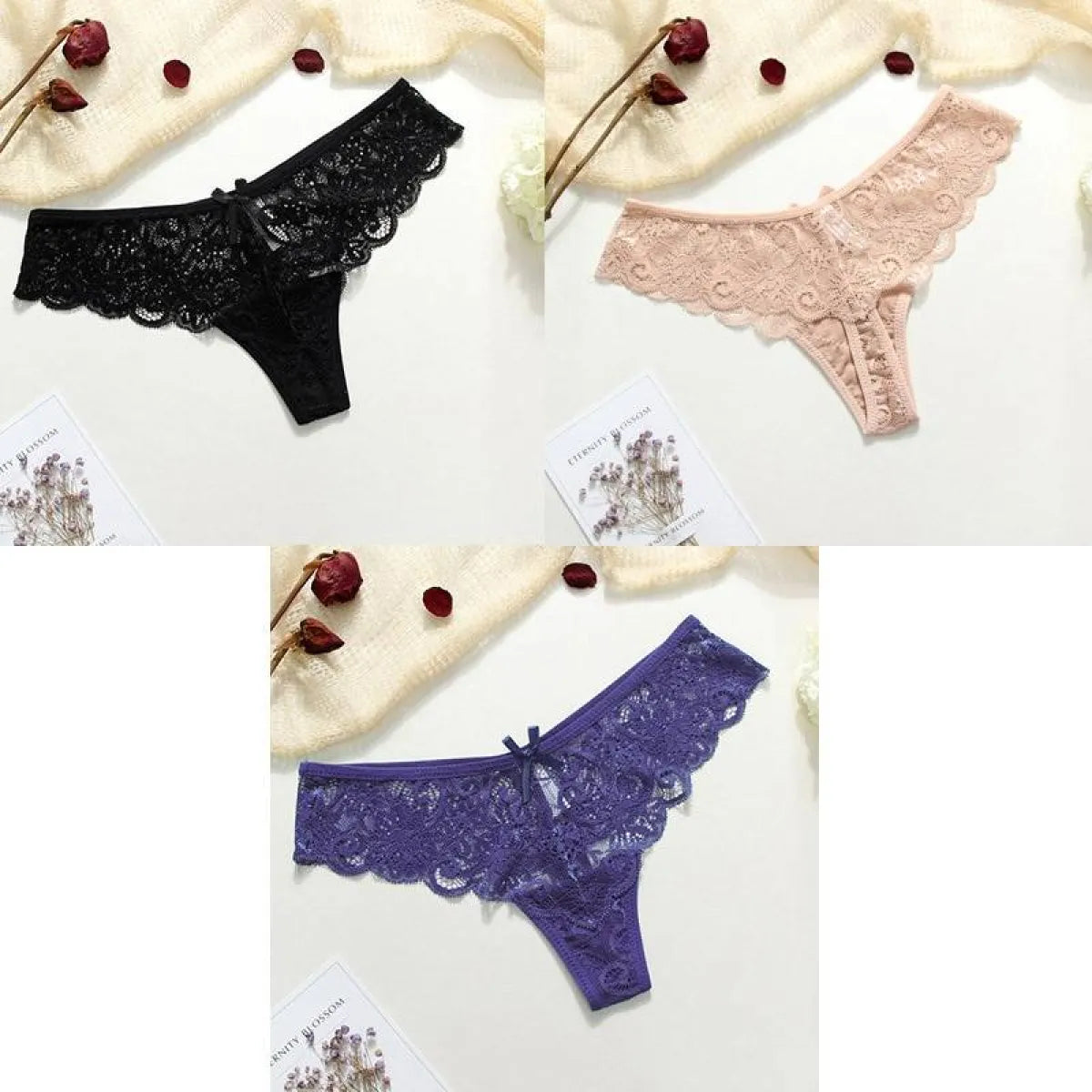 Lace Thongs - 3 Piece - Women’s Clothing & Accessories - 11