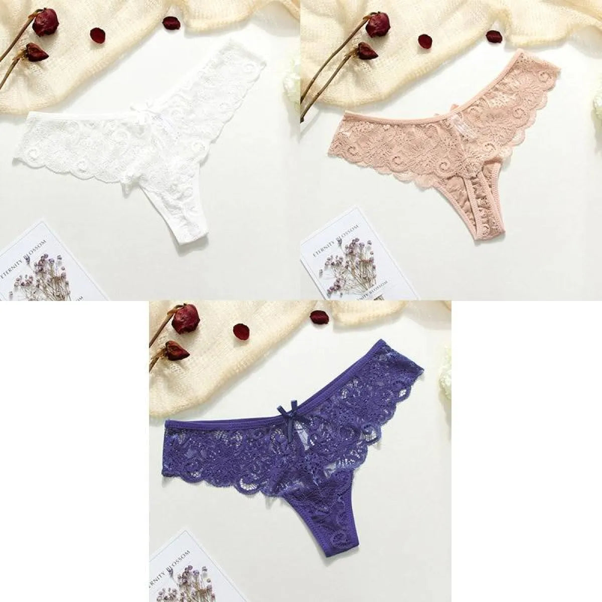 Lace Thongs - 3 Piece - Women’s Clothing & Accessories - 15