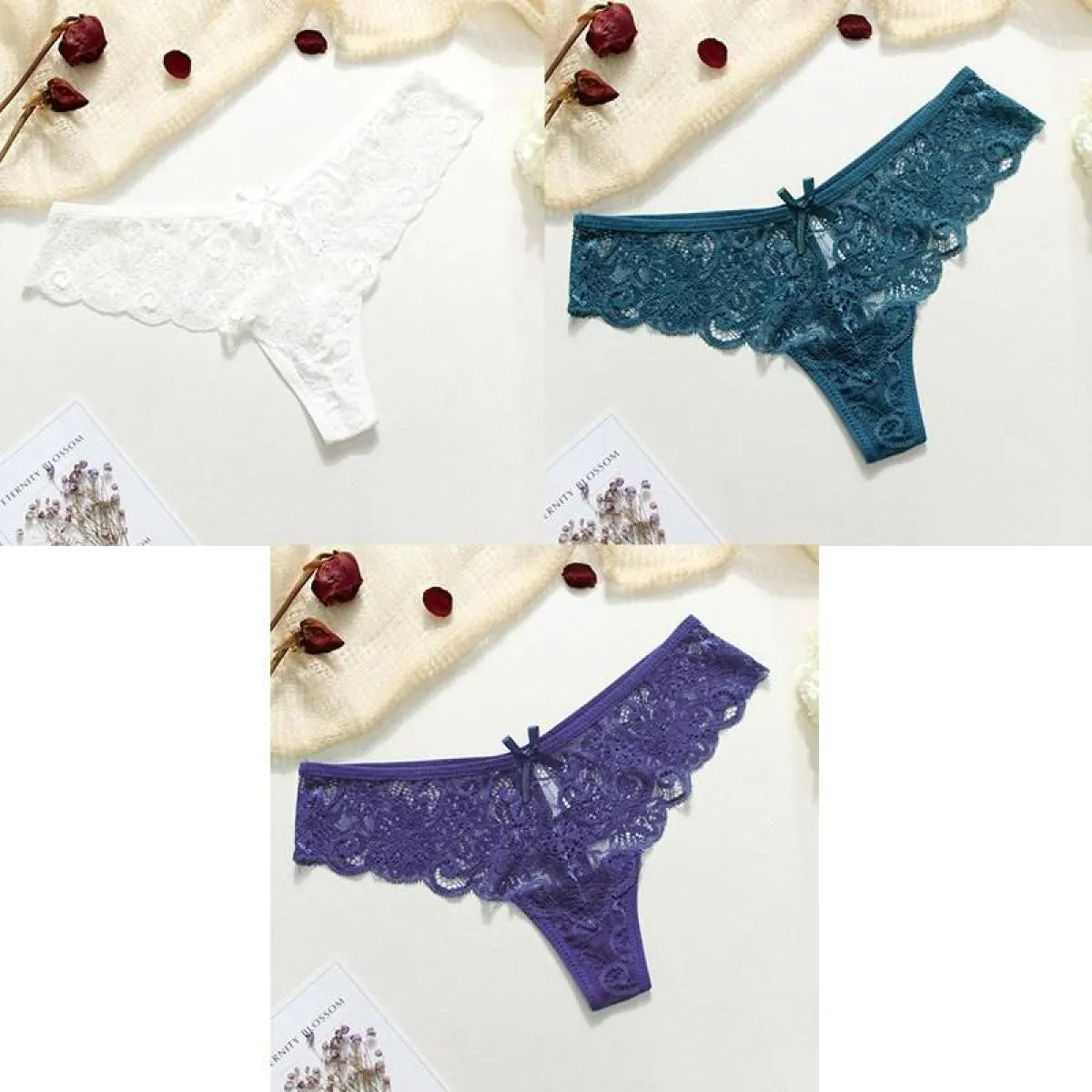 Lace Thongs - 3 Piece - Women’s Clothing & Accessories - 16