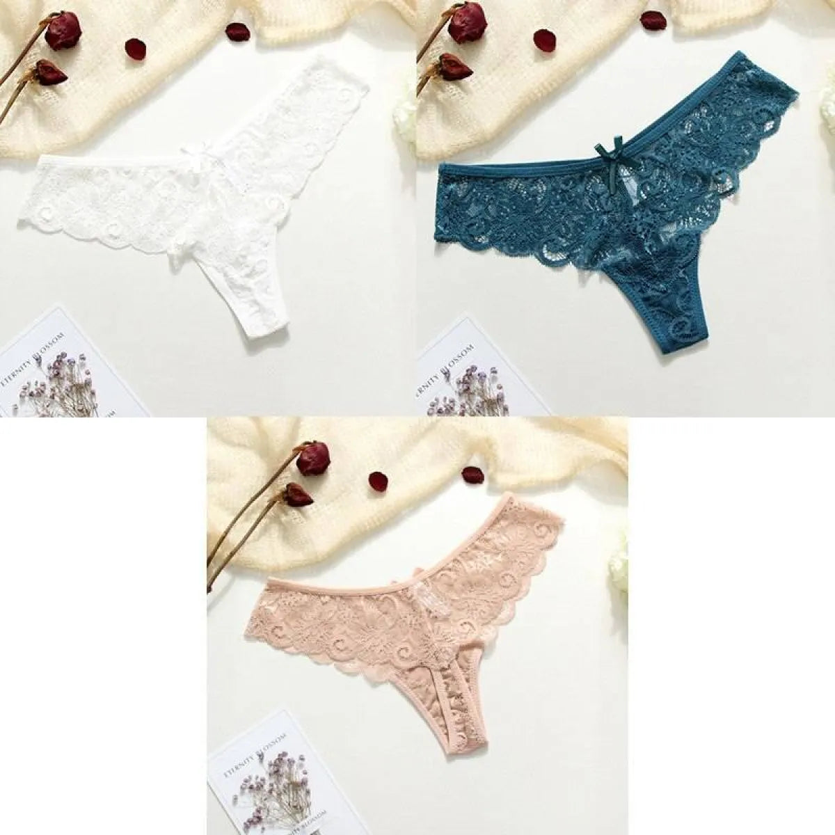 Lace Thongs - 3 Piece - Women’s Clothing & Accessories - 17