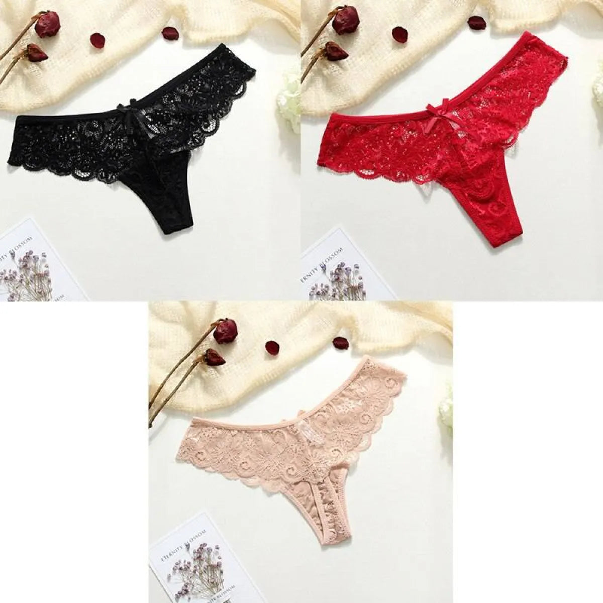Lace Thongs - 3 Piece - Women’s Clothing & Accessories - 25