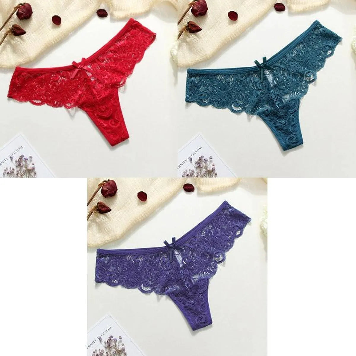 Lace Thongs - 3 Piece - Women’s Clothing & Accessories - 29