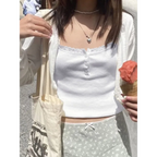 Fairy Kei Lace Trim Camisole - Tops & Tees - cami tops - 4