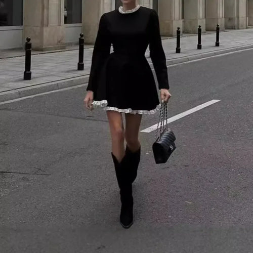 Victorian Lace Trim Mini Dress - All Dresses - Dresses - 1