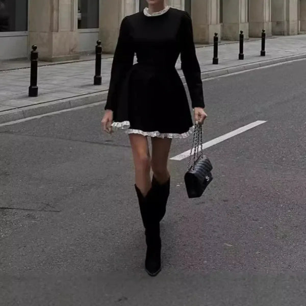 Victorian Lace Trim Mini Dress - All Dresses - Dresses - 1