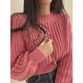 Lantern Long Sleeve Sweater - Vintage Korean Chic Fashion - Sweaters - 7