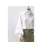 Lantern Sleeve Blouse – Elegant Vintage Button-Up Shirt - T-Shirts - Long - Shirt - Blouses - 12