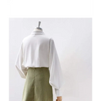 Lantern Sleeve Blouse – Elegant Vintage Button-Up Shirt - T-Shirts - Long - Shirt - Blouses - 13