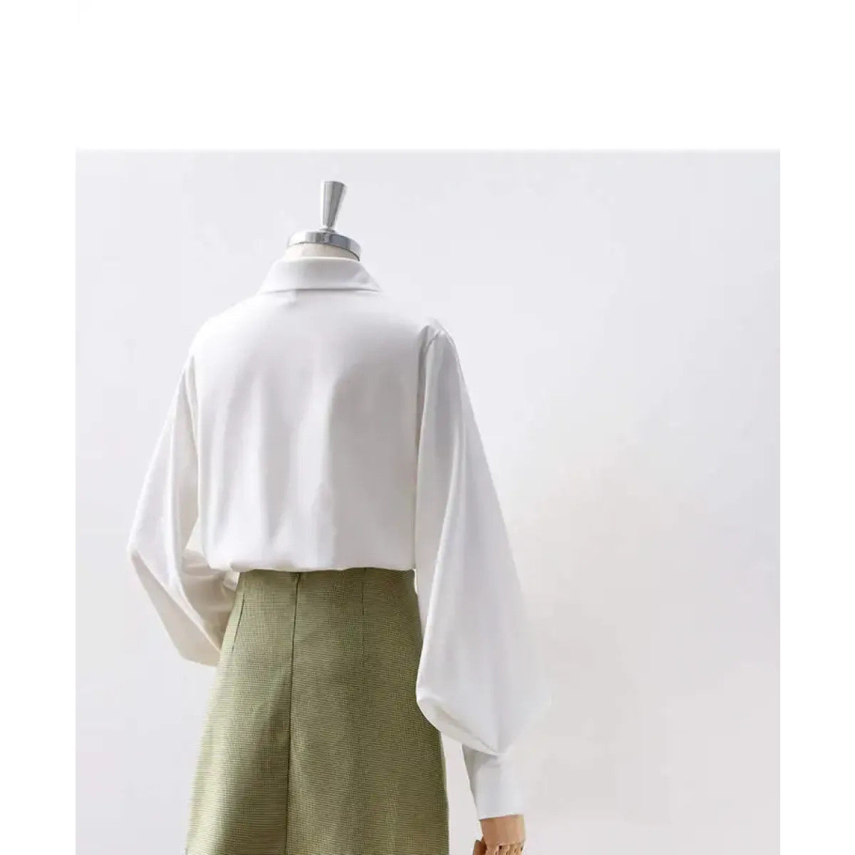 Lantern Sleeve Blouse – Elegant Vintage Button-Up Shirt - T-Shirts - Long - Shirt - Blouses - 13