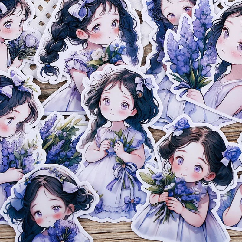 22Pcs Lavender Girl Waterproof Stationery Stickers - Purple - All Products - Decorative Stickers - 4 - 2024