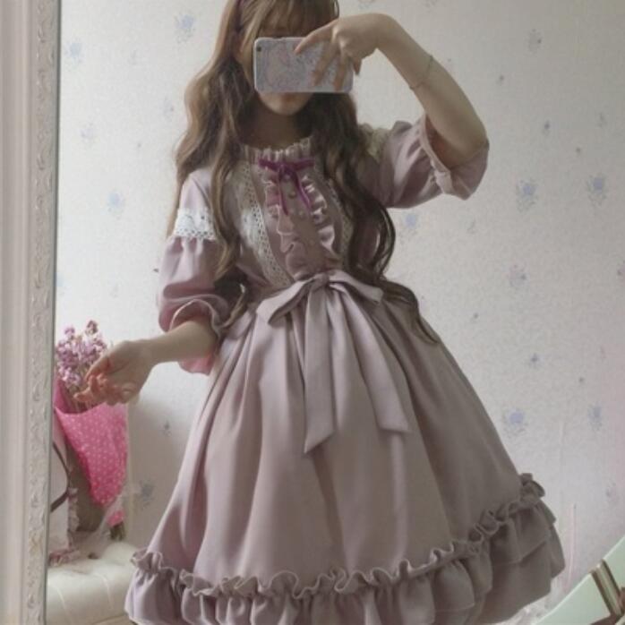 Women’s Lavender Lolita Dress - Short Sleeve / Free size - All Dresses - Dresses - 6 - 2024