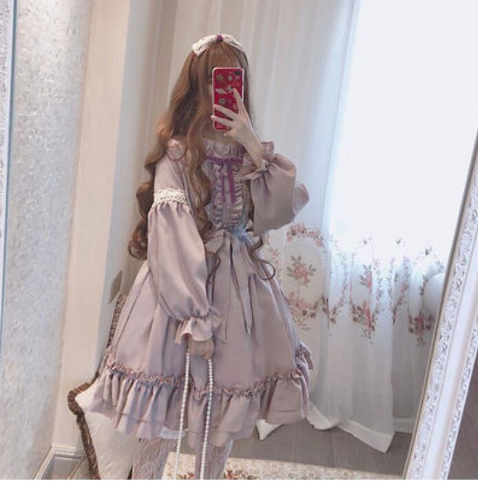 Women’s Lavender Lolita Dress - Long Sleeve / Free size - All Dresses - Dresses - 7 - 2024