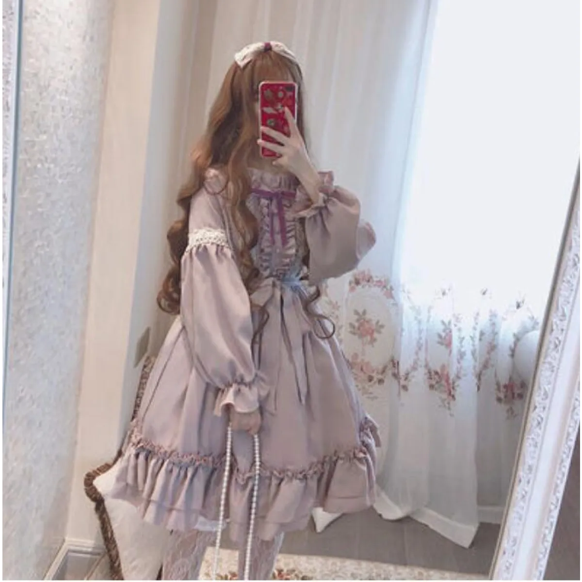 Women’s Lavender Lolita Dress - All Dresses - 7