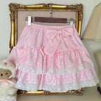 Layered Ruffle Skirt – Kawaii Sweet Lolita Bow Lace - Bottoms - Skirts - 5