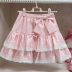 Layered Ruffle Skirt – Kawaii Sweet Lolita Bow Lace - Bottoms - Skirts - 6
