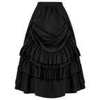 Layered Steampunk Skirt – Victorian Ruffles Cosplay Gothic - Bottoms - Skirts - 5