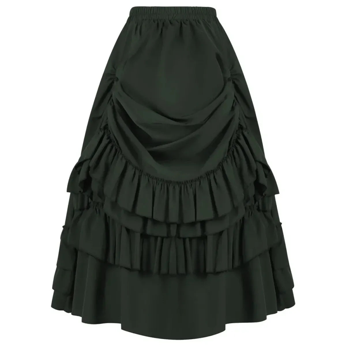 Layered Steampunk Skirt – Victorian Ruffles Cosplay Gothic - Bottoms - Skirts - 6