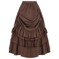 Layered Steampunk Skirt – Victorian Ruffles Cosplay Gothic - Bottoms - Skirts - 4