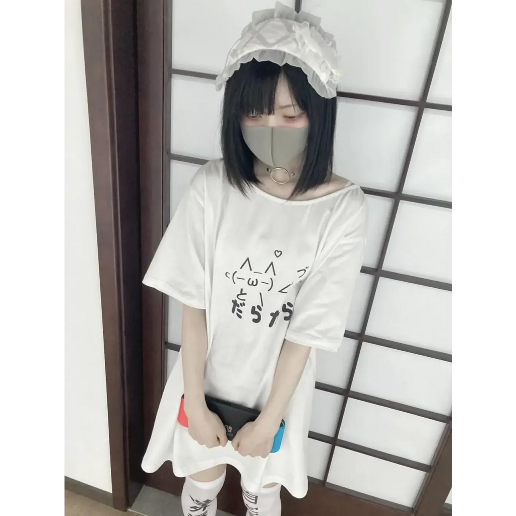 Kawaii ’Lazy Cat’ T-Shirt - T-Shirts - 7