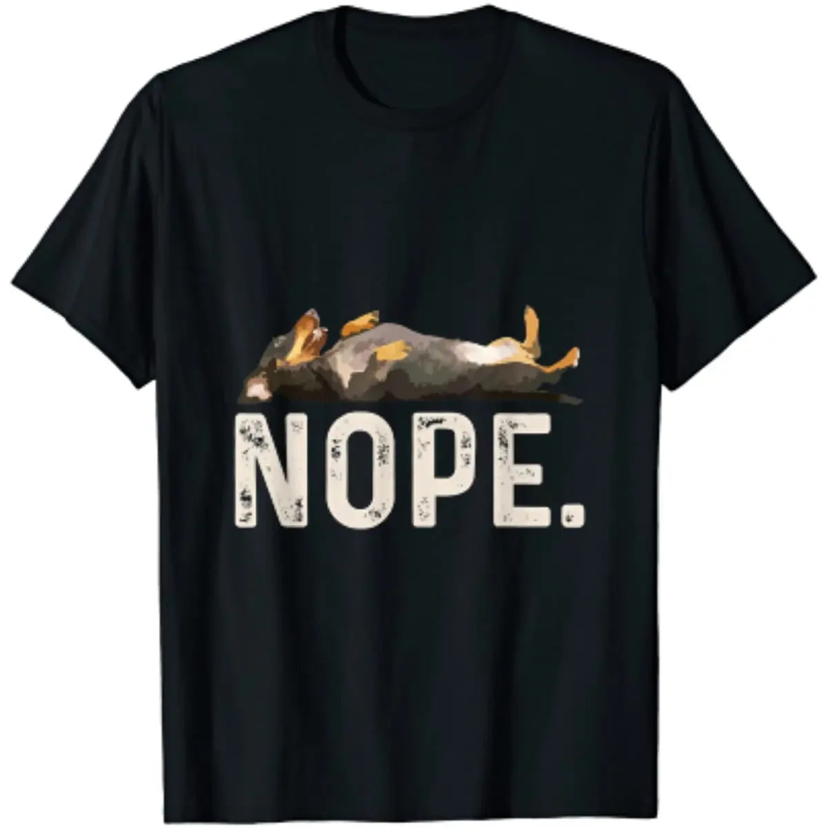 Lazy Dachshund Graphic T-shirt - Vintage Casual Tee - Black / XXXL / No | CHINA - T-Shirts - Shirts & Tops - 1 - 2024