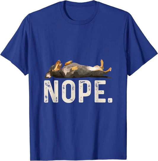 Lazy Dachshund Graphic T-shirt - Vintage Casual Tee - Blue / XXXL / No | CHINA - T-Shirts - Shirts & Tops - 3 - 2024