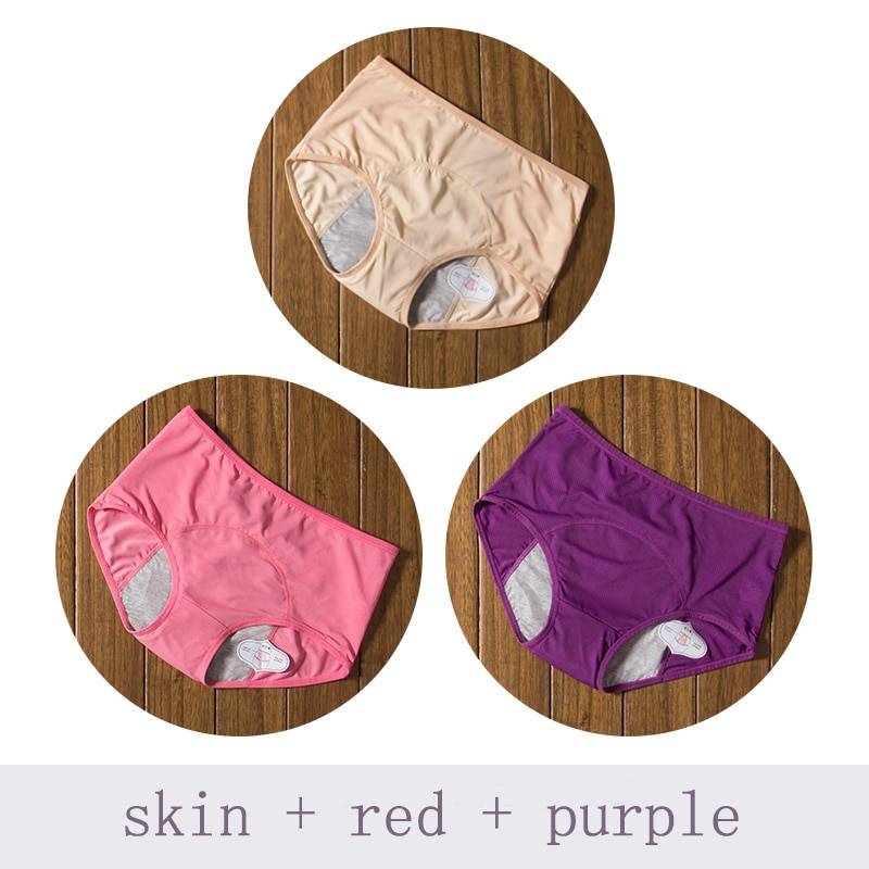 Leak Proof Menstrual Panties - Apricot Pink Purple / 6XL - Women’s Clothing & Accessories - Underwear - 9 - 2024