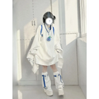 Harajuku Oversized Face Cardigan & Leg Warmer Set - Women’s Clothing & Accessories - Sets / Co-ords - 4