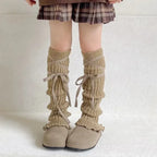 Lolita Bow Lace Knit Leg Warmers for Girls - Harajuku Style - Accessory - 8