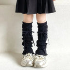 Lolita Bow Lace Knit Leg Warmers for Girls - Harajuku Style - Accessory - 10