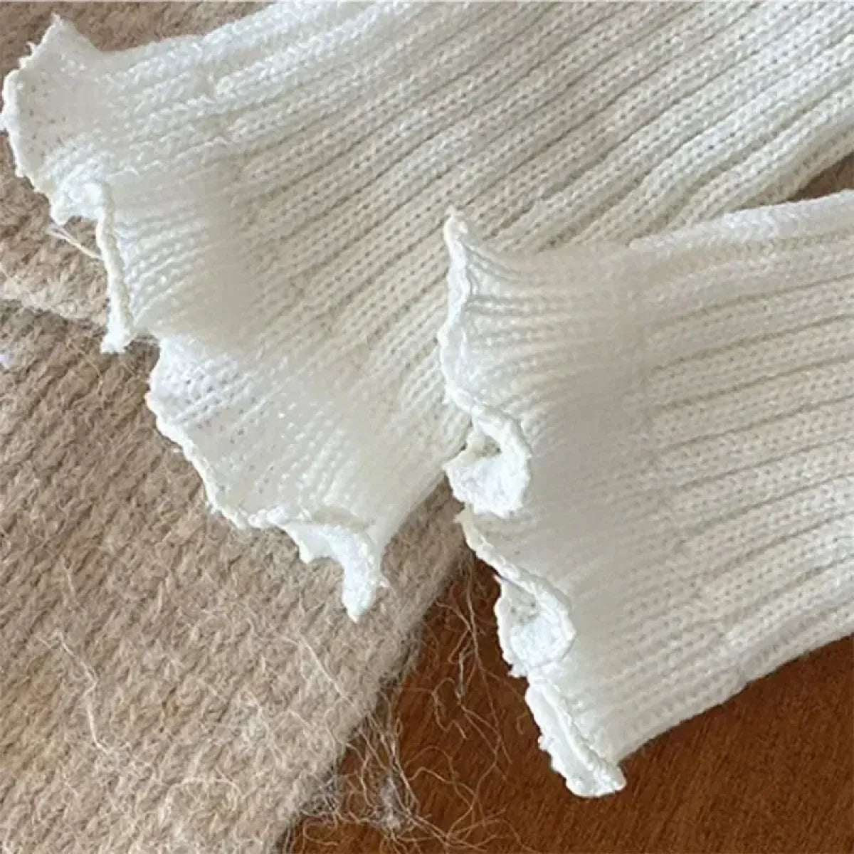 Lolita Bow Lace Knit Leg Warmers for Girls - Harajuku Style - Accessory - 6