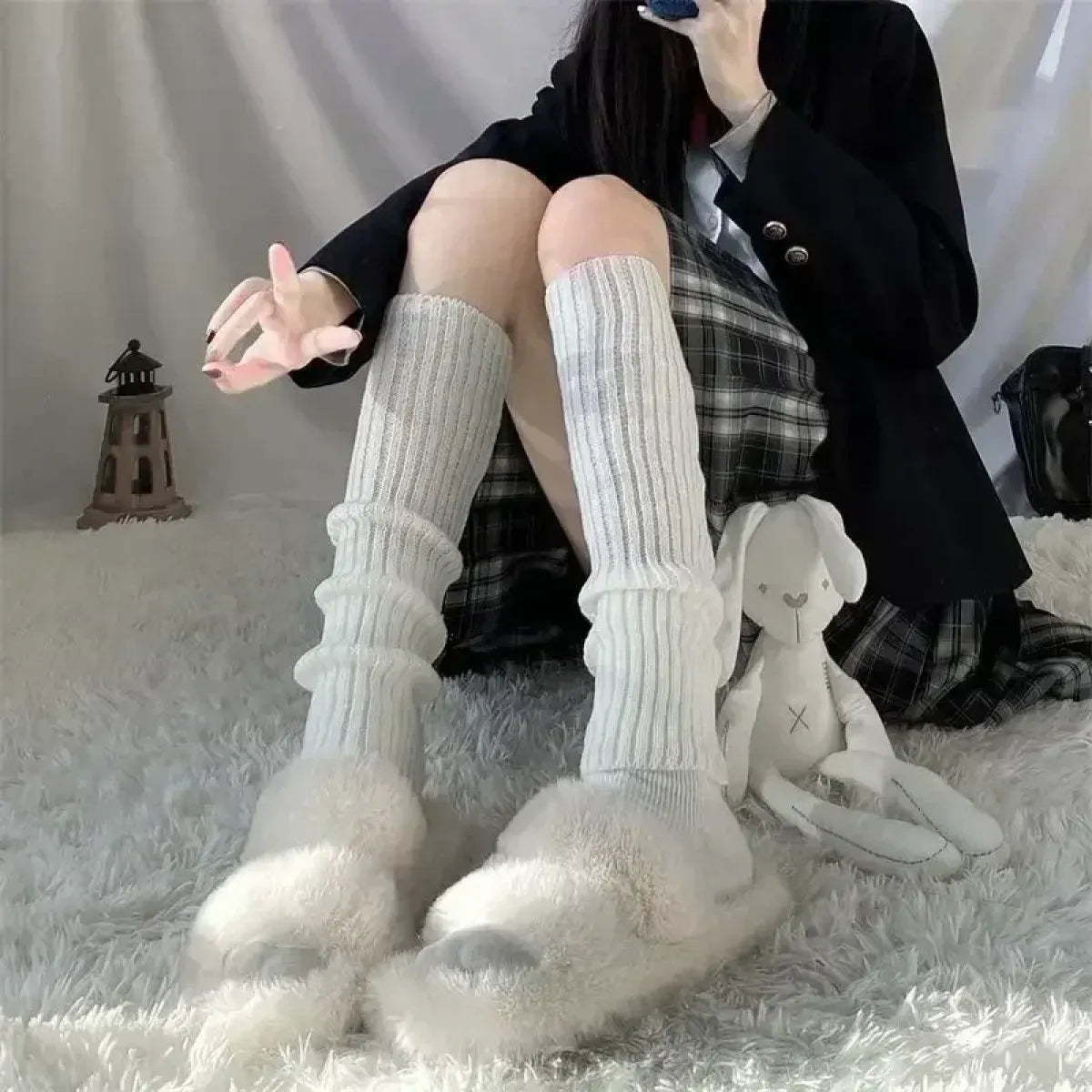 Y2K Knitted Lolita Leg Warmers - Harajuku Style - Accessory - 5
