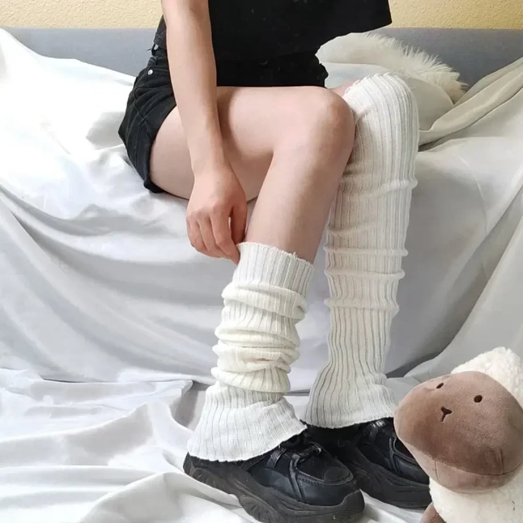Y2K Knitted Lolita Leg Warmers - Harajuku Style - Accessory - 6
