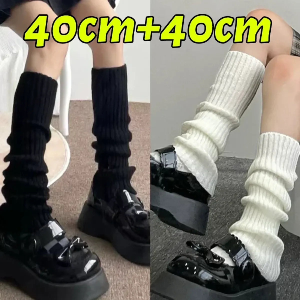 Y2K Knitted Lolita Leg Warmers - Harajuku Style - Accessory - 14