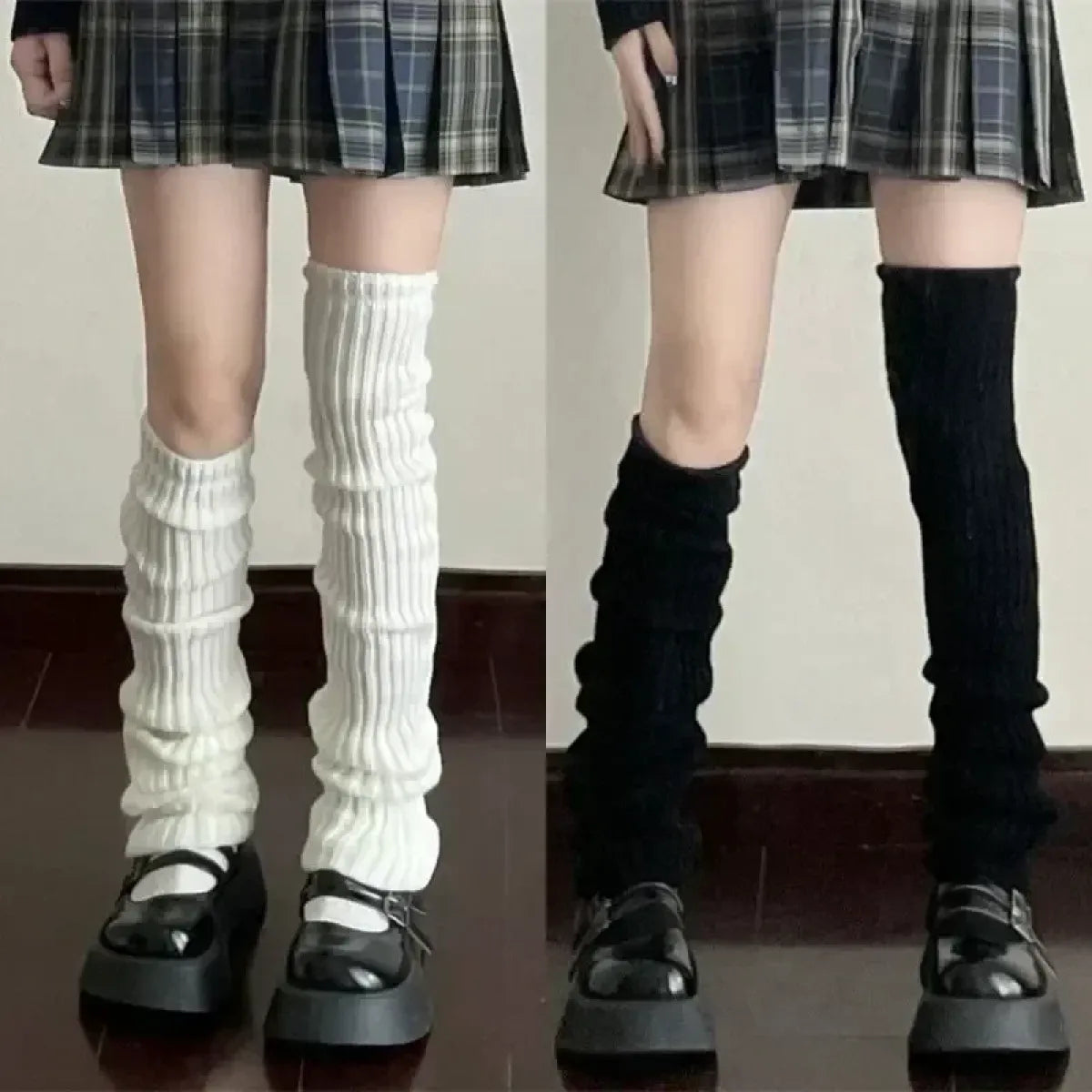 Y2K Knitted Lolita Leg Warmers - Harajuku Style - Accessory - 1