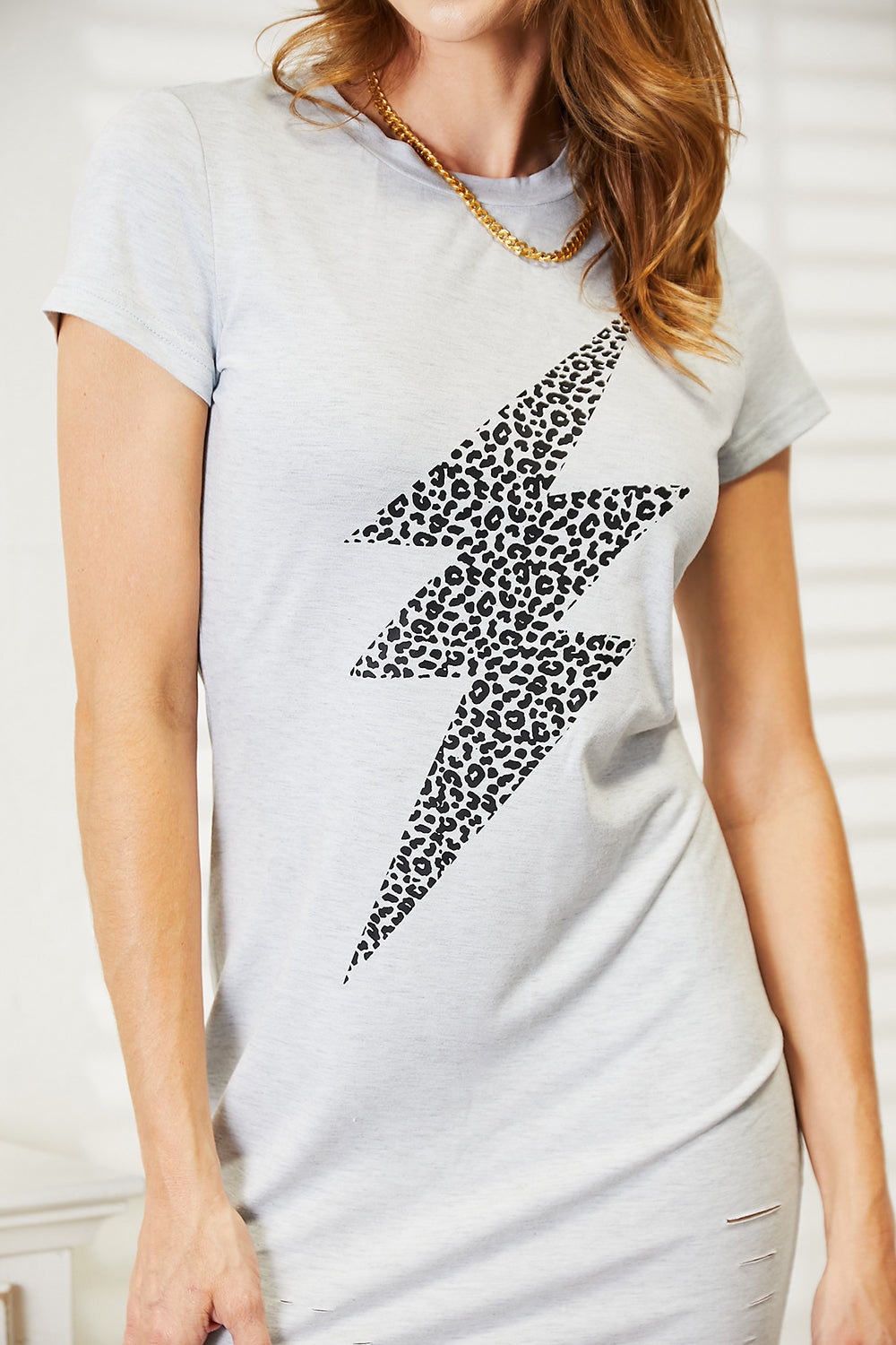 Leopard Lightning Graphic Tee Dress - All Dresses - Dresses - 4 - 2024