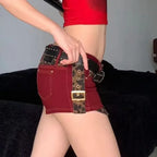 Low Rise Y2K Shorts – Leopard Patchwork E-Girl Style - Women’s Clothing & Accessories - Shorts - 3