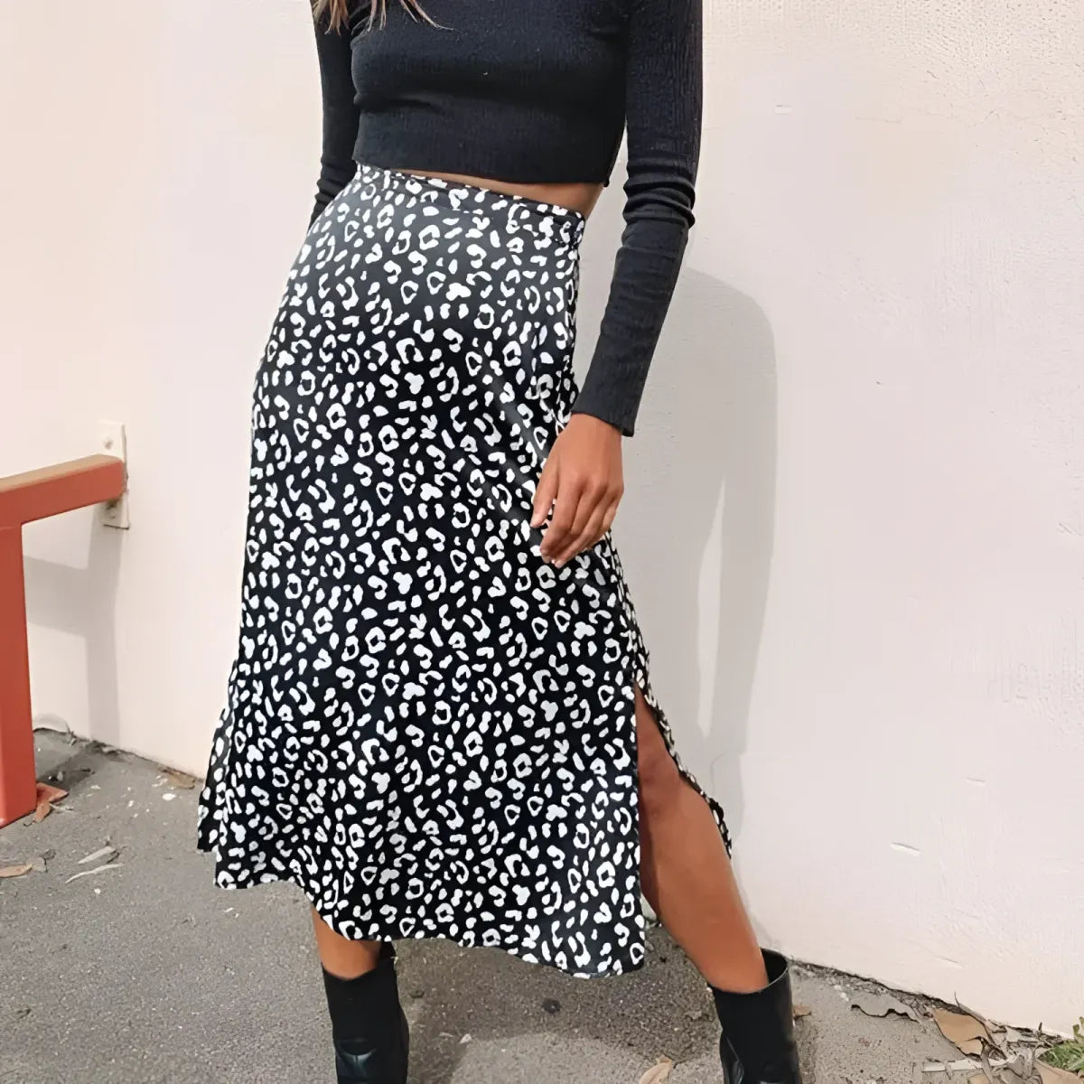 Leopard Pattern Midi Skirts - Bottoms - 1