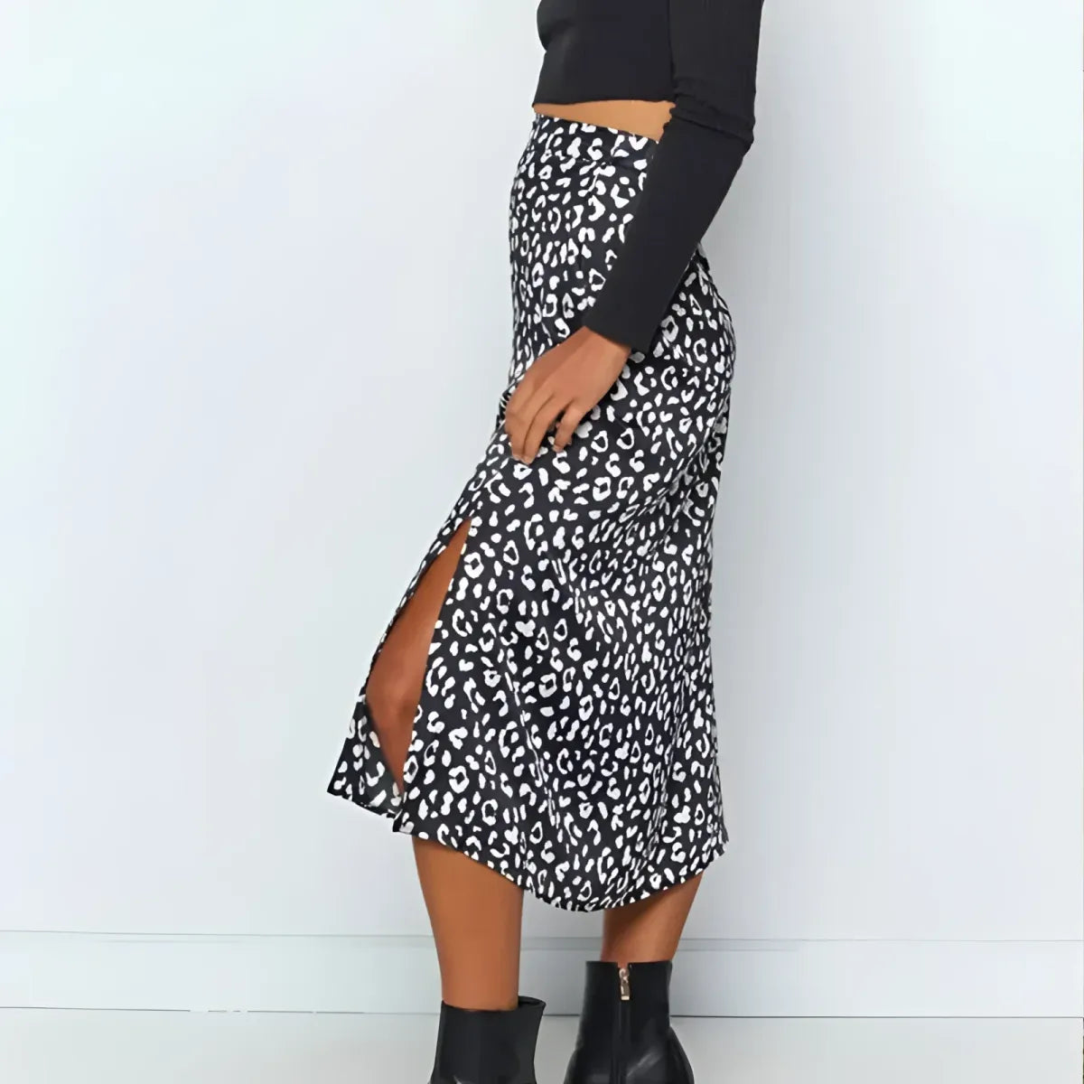 Leopard Pattern Midi Skirts - Bottoms - 2