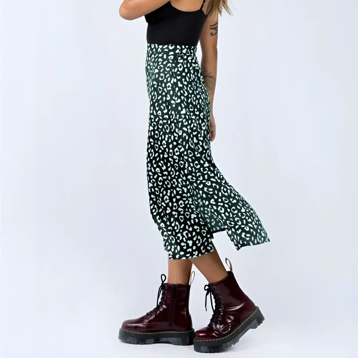 Leopard Pattern Midi Skirts - Bottoms - 3