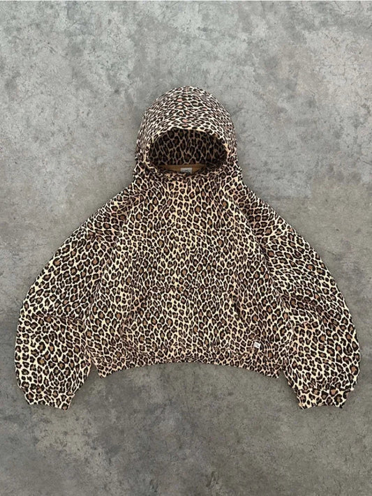 Leopard Print Outfit Sets – Y2K Vintage Grunge Outfits - Hoodies & Sweatshirts - Outfit Sets - 2025 - 1 - Worldwide